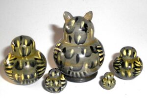 MINI Funny Owl 5-set TINY nesting Doll Babooshki s