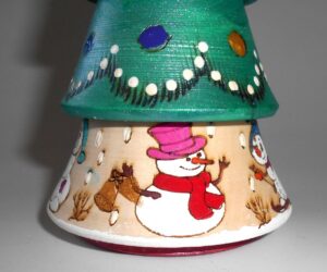 Xmas Tree 4-set woody nesting Doll Babooshki s