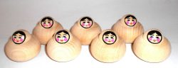 DIY set of 7  singles babushkas raw plain unpainted Unfinished Montessori blank