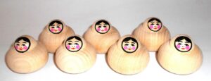 DIY set of 7  singles babushkas raw plain unpainted Unfinished Montessori blank
