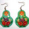 Earrings blue-green dress Babooshki s