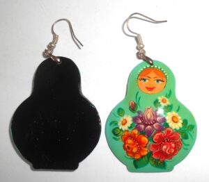 Earrings blue-green dress Babooshki s
