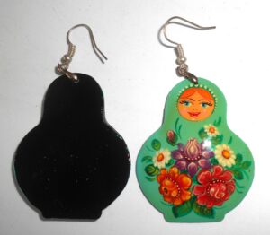 Earrings blue-green dress Babooshki s