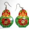 Earrings yellow scarf green floral dress Babooshki s