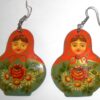 Earrings orange scarf green floral dress Babooshki s