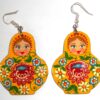 Earrings yellow floral dress Babooshki s