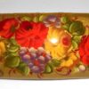 Hair Clip: Flowers on gold rectangle Babooshki s
