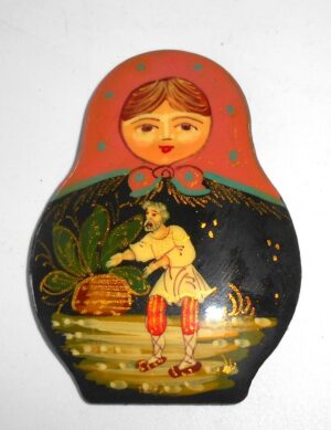 Fridge Magnet: ‘Gigantic Turnip’ orange scarf Babooshki s