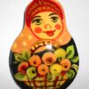 Brooch: Anya with hairdress light orange scarf Babooshki s
