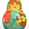 Brooch: Galya in light blue apron Babooshki s