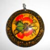 Pendant round: Poppy on black Babooshki s