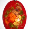 Pendant oval: Roses on red Babooshki s