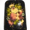 Pendant rectangle: Pale Roses on black Babooshki s