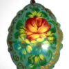 Pendant fancy oval: Roses on pale blue Babooshki s