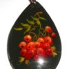 Pendant drop shape: Red rowan on black Babooshki s
