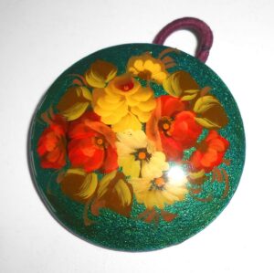 Hair dress: Flowers on green Babushka Matryoshka Babooshki Babushkas