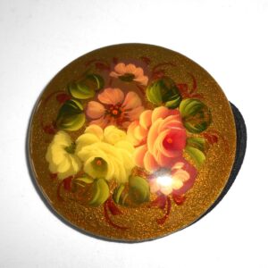 Hair dress: Flowers on gold Babushka Matryoshka Babooshki Babushkas