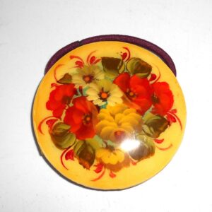 Hair dress: Flowers on yellow Babushka Matryoshka Babooshki Babushkas