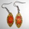 Earrings pearl: 'Red Roses' Babushka Matryoshka Babooshki Babushkas
