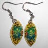 Earrings pearl: ‘Blue & cyan Roses’ Babooshki s