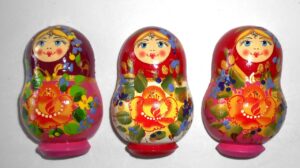 Babushka fridge magnet x 3 Babushka Matryoshka nesting Doll  Babooshki Babushkas