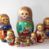 Cinderella multi-figure 10-set Huge Babushka Matryoshka nesting Doll Babooshki Babushkas