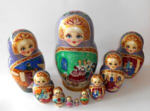 Cinderella multi-figure 10-set Huge Babushka Matryoshka nesting Doll Babooshki Babushkas - Image 6