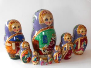 Cinderella multi-figure 10-set Huge Babushka Matryoshka nesting Doll Babooshki Babushkas - Image 8