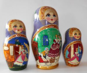 Cinderella multi-figure 10-set Huge Babushka Matryoshka nesting Doll Babooshki Babushkas - Image 10