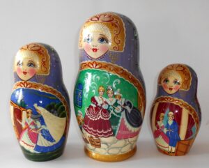 Cinderella multi-figure 10-set Huge Babushka Matryoshka nesting Doll Babooshki Babushkas - Image 11