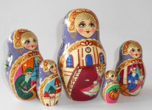 Cinderella multi-figure 10-set Huge Babushka Matryoshka nesting Doll Babooshki Babushkas - Image 4