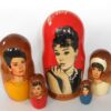 Audrey Hepburn large Babushka Matryoshka nesting Doll Babooshki Babushkas