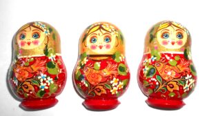 Babushka fridge magnet x 3 Babushka Matryoshka nesting Doll Babooshki Babushkas