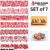 7 set LOVELY  Red Lace , Easter Egg Shrinking Wraps