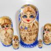 Churches blue scarf small nesting Doll Babooshki s