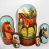 Chestnut Horse in Summer nesting Doll Babooshki s