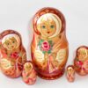 Blue eyed girl with rose 5-set Babushka Matryoshka nesting Doll Babooshki Babushkas Classic Village Traditional