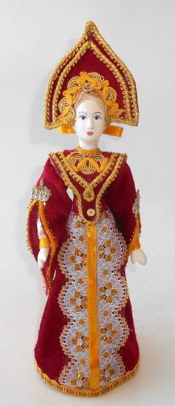 Girl in traditional russian red dress large