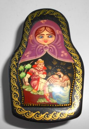 Lacquered box The Swan Princess tale - 7