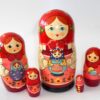 Zagorsk red scarf large Babushka Matryoshka nesting Doll Babooshki Babushkas Classic Village Traditional