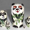 MINI Funny thin Panda 5-set TINY nesting Doll Babooshki s