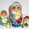 Santa with sack & lantern small nesting Doll Babooshki s