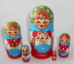Stacey Pink Scarf Babushka Matryoshka nesting Doll Babooshki Babushkas