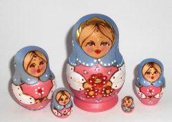 Jessie purple scarf pink dress Babushka Matryoshka nesting Doll Babooshki Babushkas