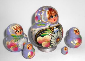 Katya in purple nesting Doll Babooshki s