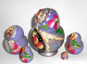Katya in purple nesting Doll Babooshki s