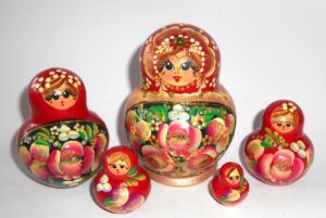 Inga in traditional dress fatty 5-set Babushka Matryoshka nesting Doll  Babooshki Babushkas