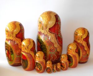 GIANT Volk Fairy Tales 10-set nesting Doll Babooshki s