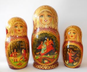 GIANT Volk Fairy Tales 10-set nesting Doll Babooshki s