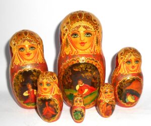 GIANT Volk Fairy Tales 10-set nesting Doll Babooshki s